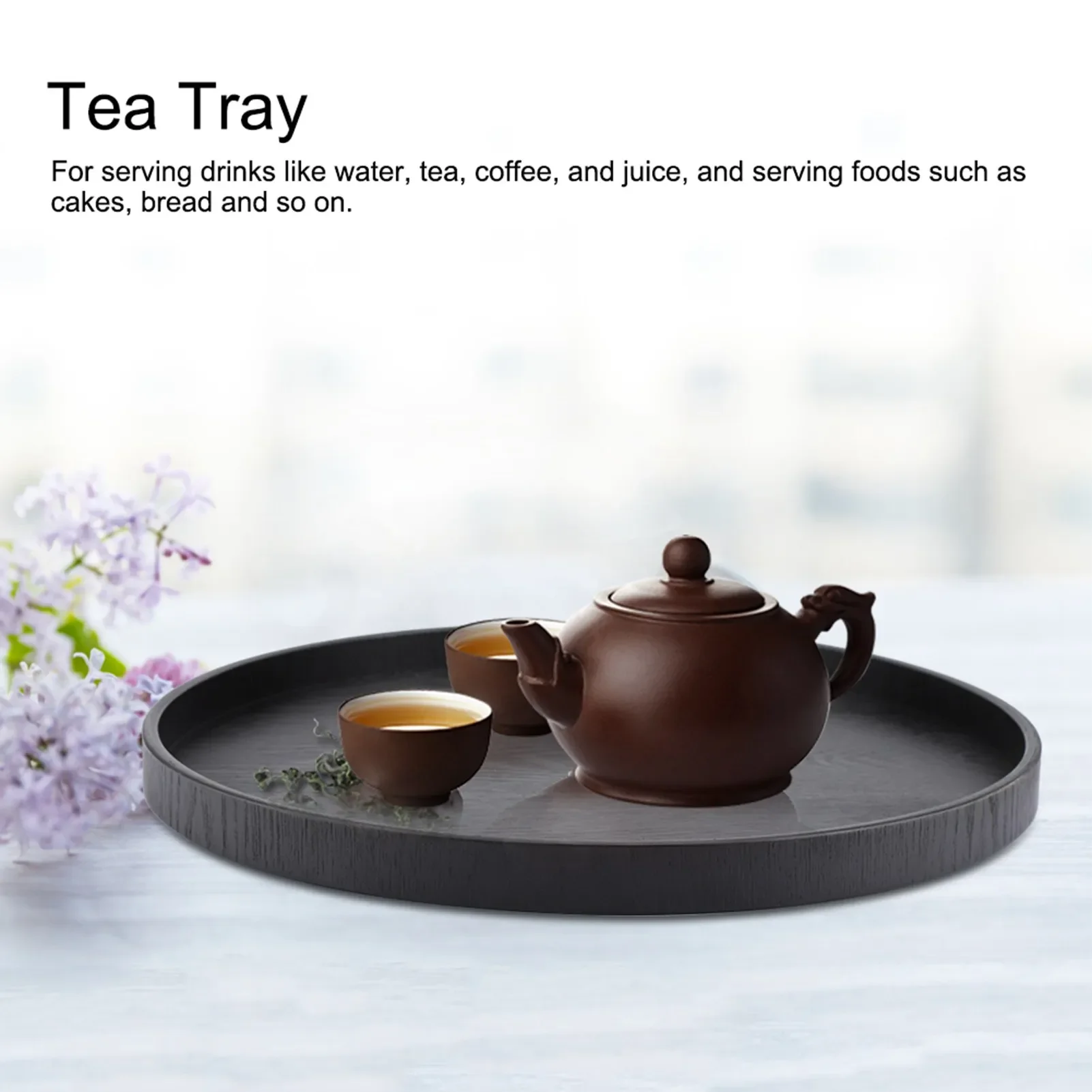 Food Snacks Restaurant - Round Shape Solid Wood Tea Coffee