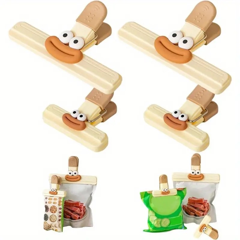 Food Snacks Restaurant - Set of 4 Food Bag Clips