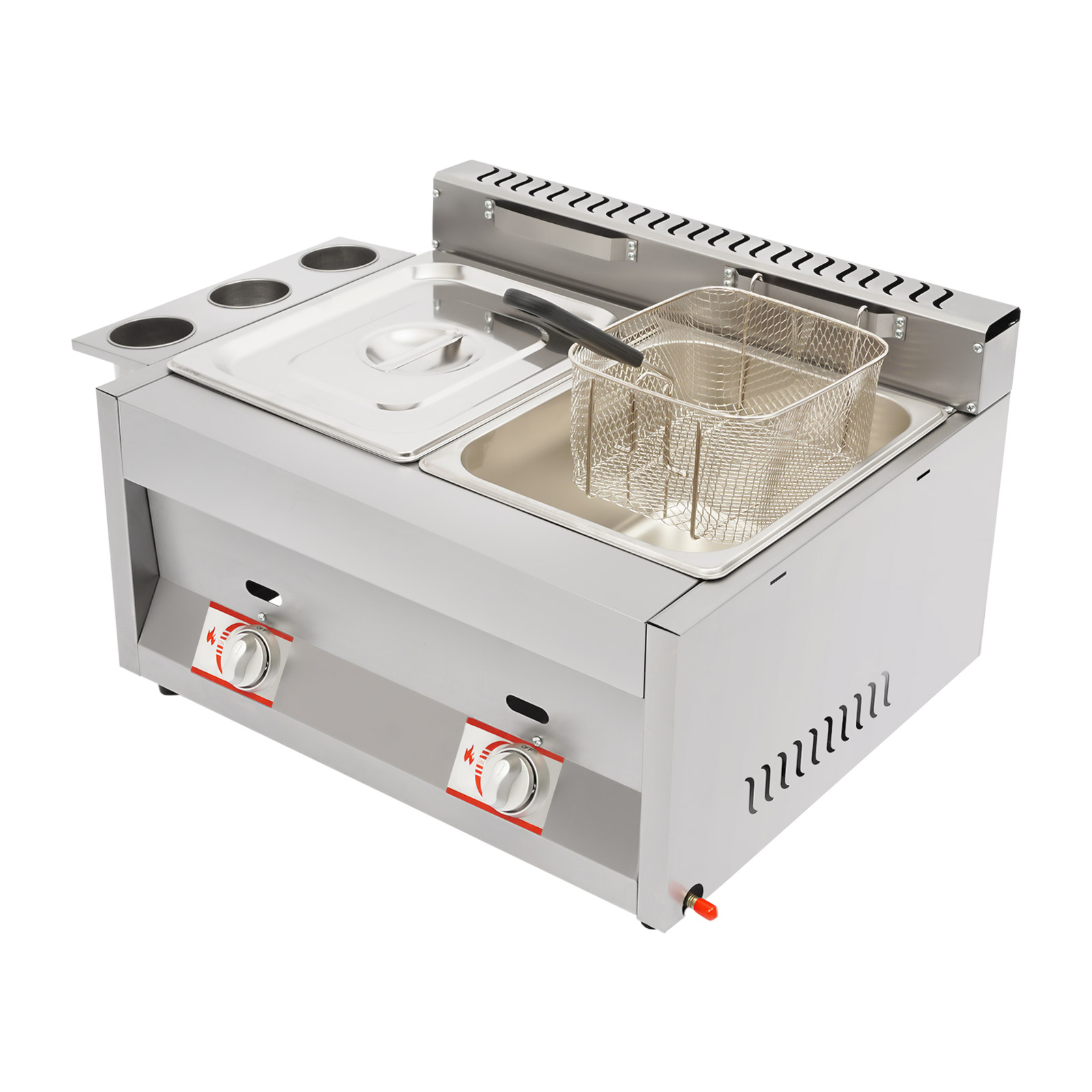 Food Snacks Restaurant - Commercial Deep Fryer 2-Tank 6.34Qt LPG