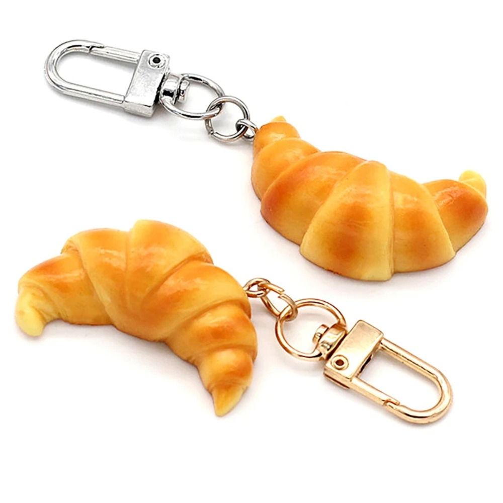 Food Zinc - Funny Croissant Keychain Children Gifts Cartoon