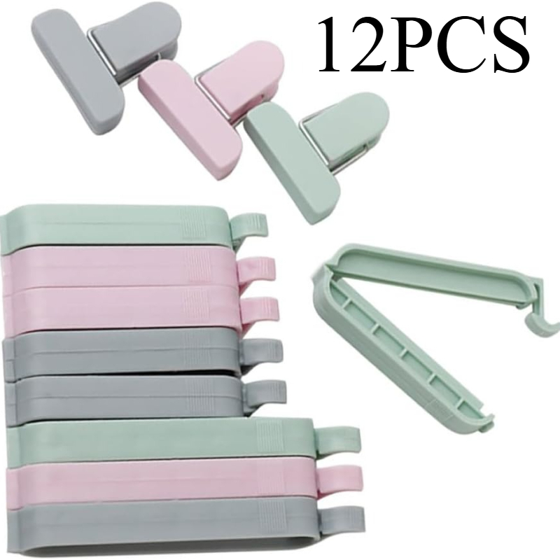 Food Snacks Wholesale - 12pcs Mixed Color Plastic Sealing Clips