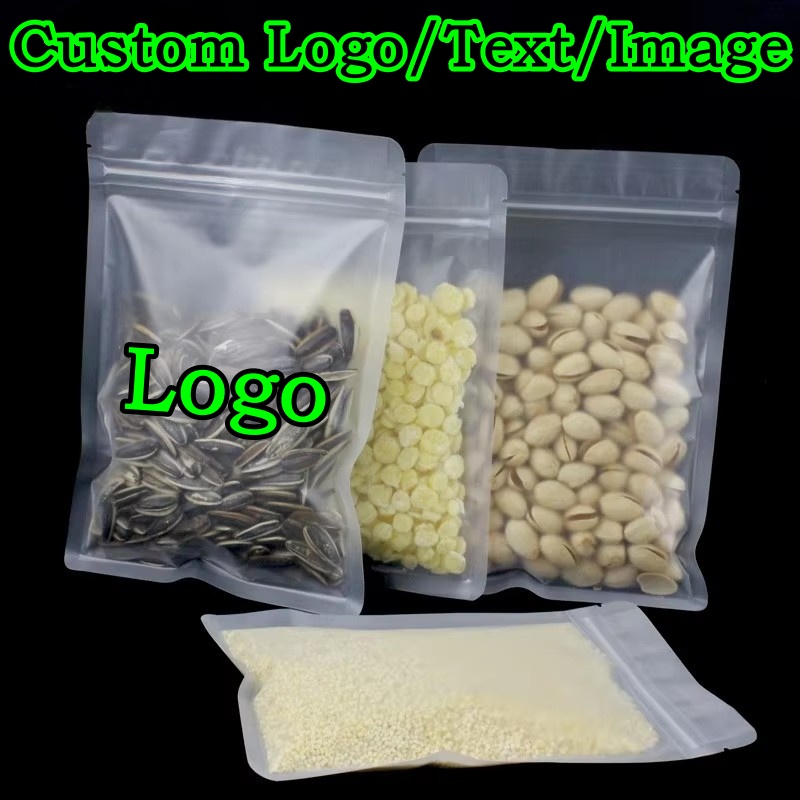 Food Snacks Logos - 100 Chiếc Mờ Nhựa Khóa Zip