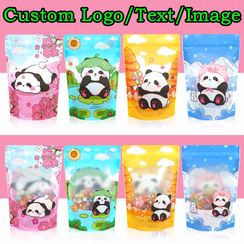 Food Snacks Logos - 10 Chiếc/100 Chiếc Lá Nhôm Đứng