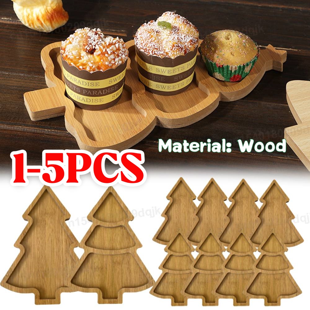 Wooden Christmas Tree Plate Tr - đánh giá và giá Food Snacks Restaurant