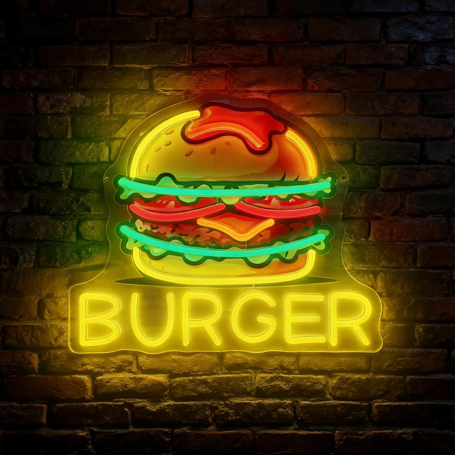 Burger Neon Sign, LED Hamburge - đánh giá và giá Food Snacks Restaurant