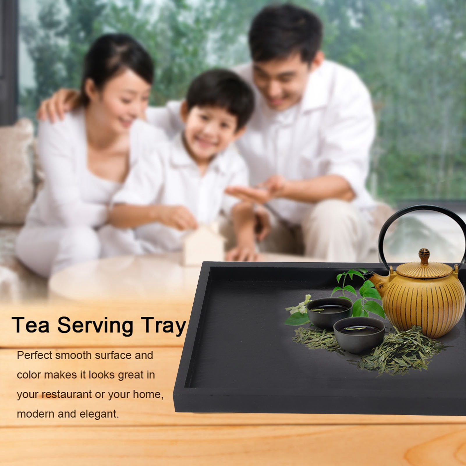 Rectangle Shape Wood Tea Coffe - đánh giá và giá Food Snacks Restaurant