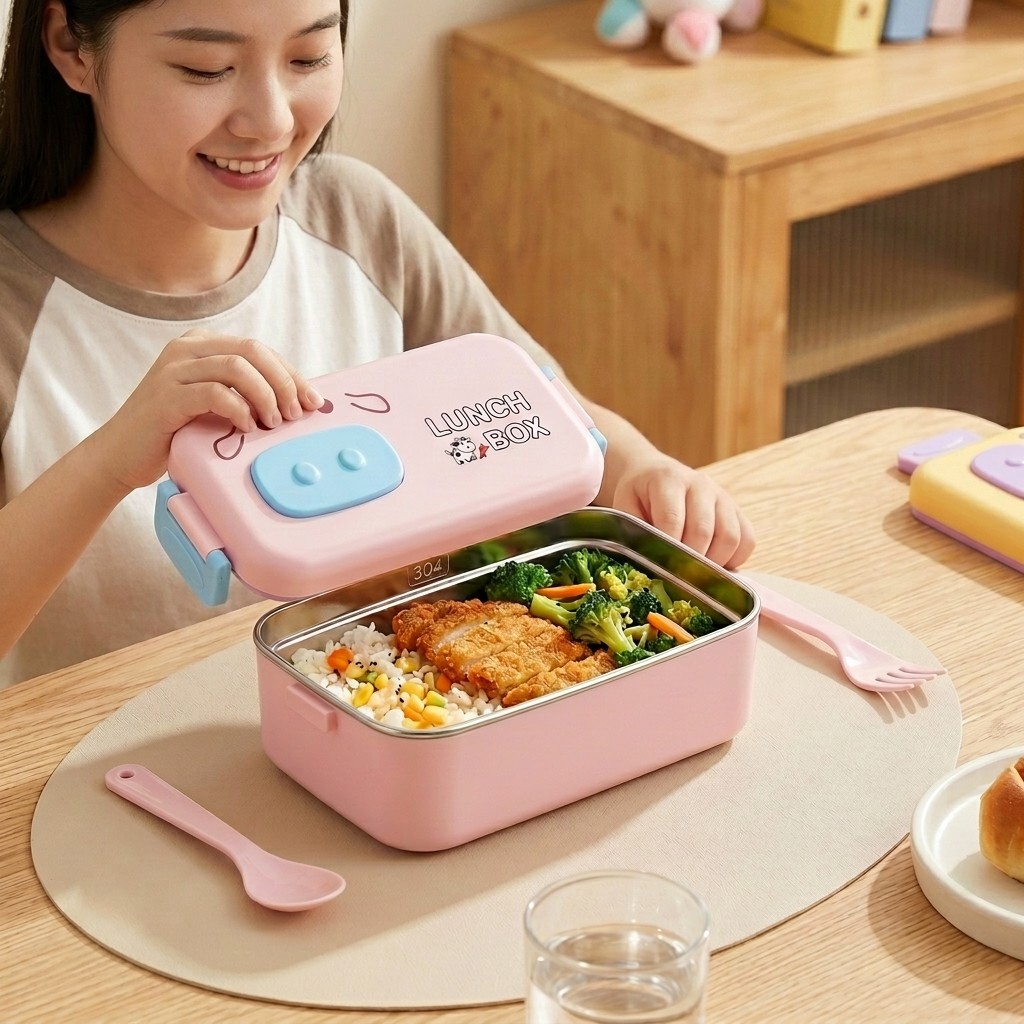 304 Stainless Steel Bento Box  - đánh giá và giá Food Snacks Wholesale