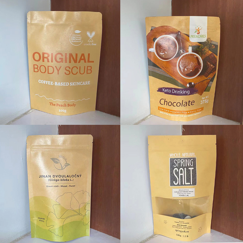 Custom LOGO Brown Kraft Paper  - đánh giá và giá Food Snacks Logos