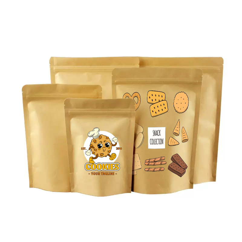 Custom LOGO Brown Kraft Paper  - đánh giá và giá Food Snacks Logos