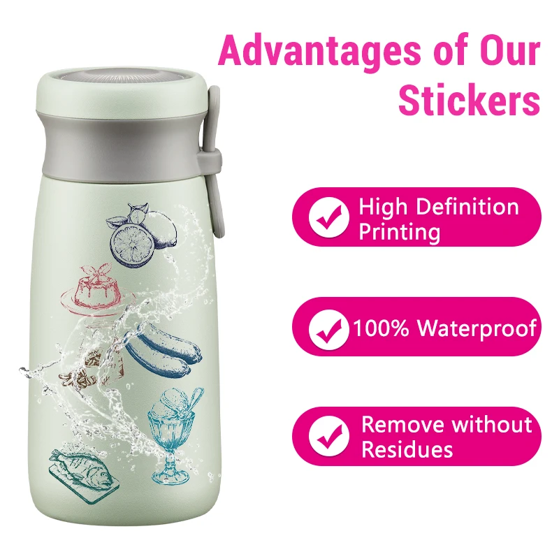 50PCS Retro Food Stickers Set  - đánh giá và giá Yummy Food Snacks