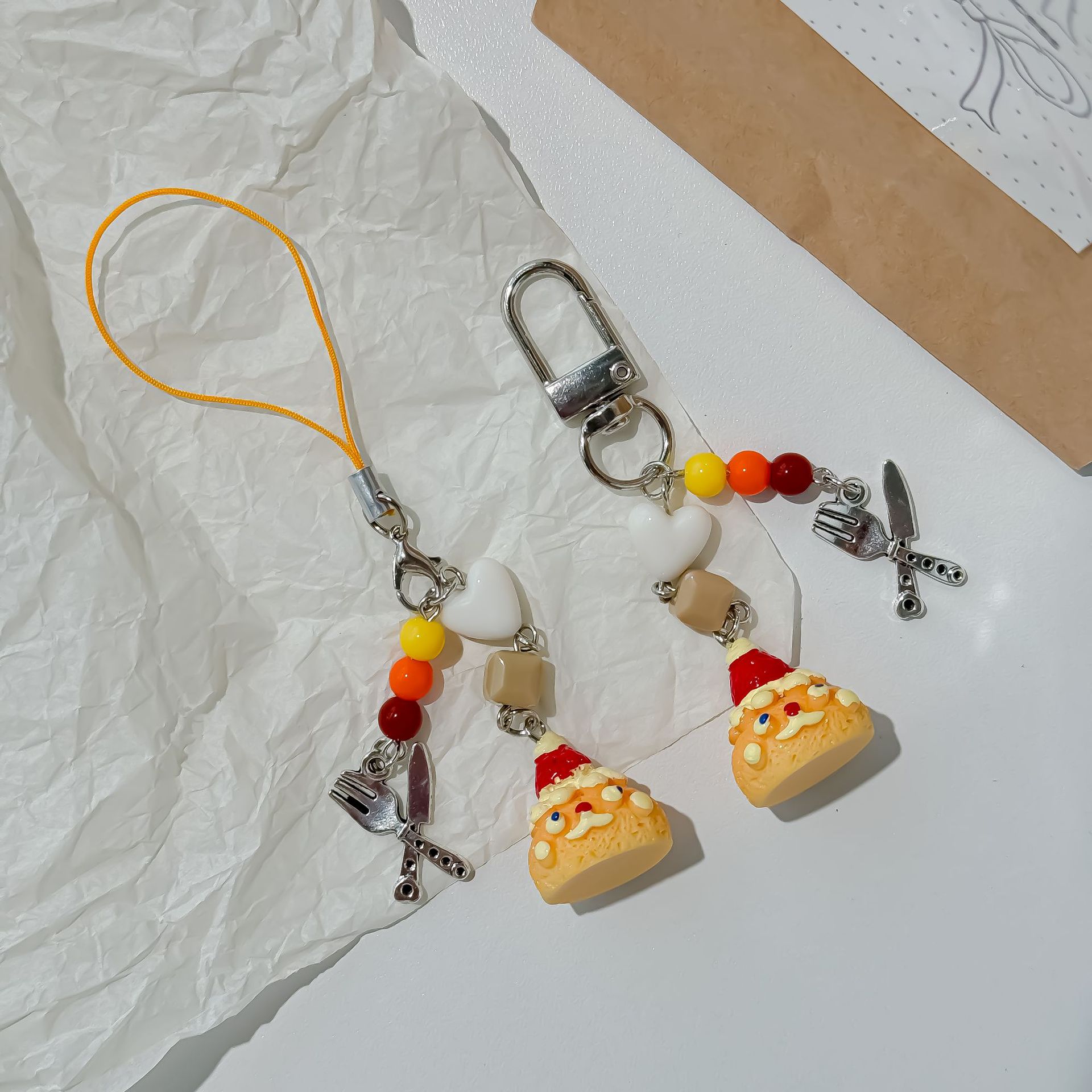 New Cute Cream Puff Bag Pendan - đánh giá và giá Food Zinc